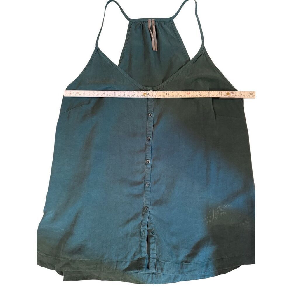Anthropologie Jenny Green Button Up Racerback Back Swing Cami Sz L - Picture 5 of 9